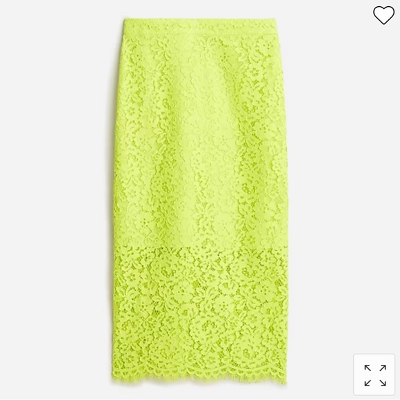 J. Crew Dresses & Skirts - J Crew Number 3 Pencil Skirt in Citrine Lace NWT Size 6